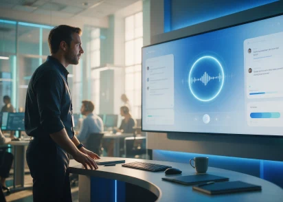 AI voice agent conducting natural human-like conversations for call center automation