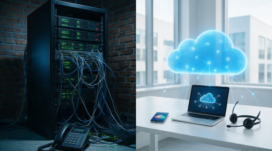 Cloud PBX vs on-premise PBX system comparison for business communication