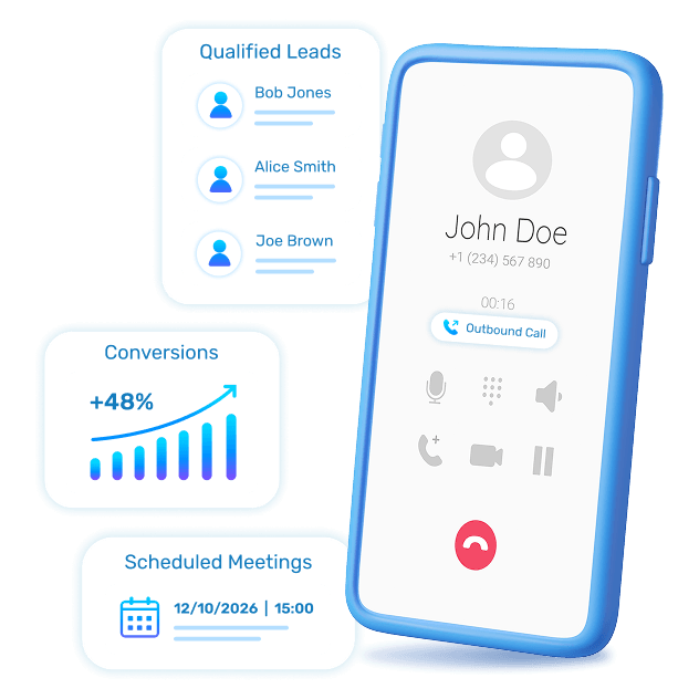 Outbound call center CRM software with automated dialing and customer management tools